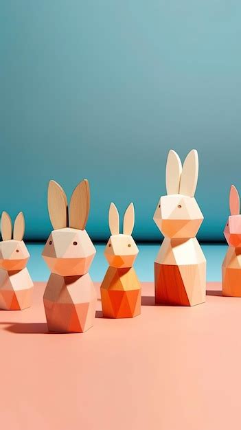 Premium Photo | Wooden animal toy with minimalist colors in a flat background illustration made ...