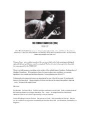 Loy Manifesto - THE FEMINIST MANIFESTO 1914 MINA LOY Born Mina Gertrude ...