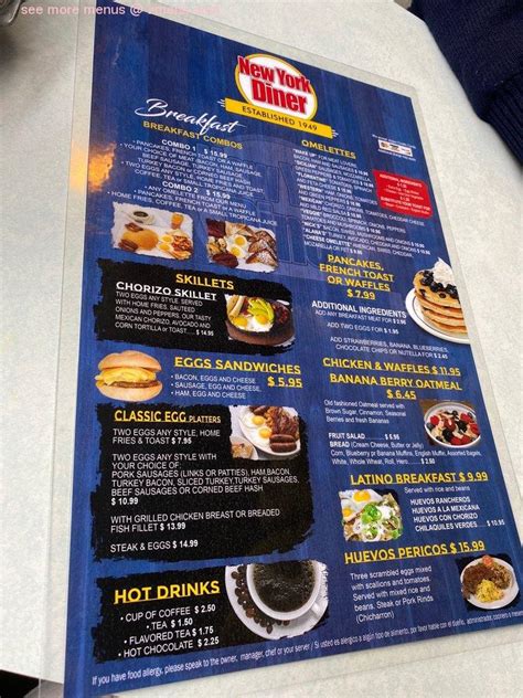 Online Menu of New York Diner Restaurant, Long Island City, New York, 11101 - Zmenu