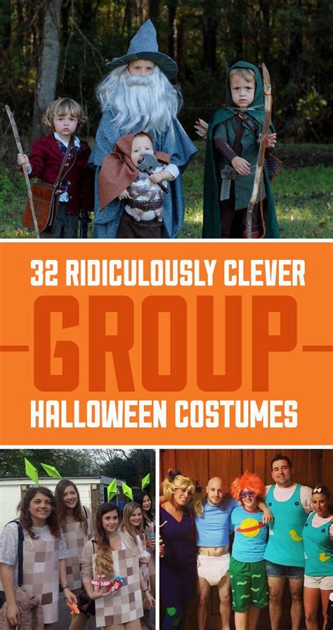 32 Ridiculously Clever Group Halloween Costumes | Funny group halloween costumes, Diy group ...