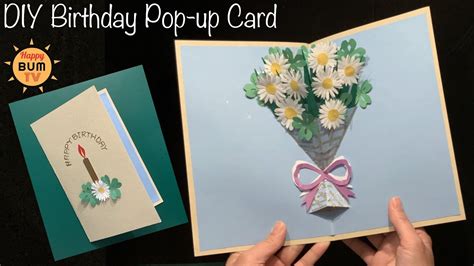 DIY FLOWER POP UP CARD l HANDMADE BIRTHDAY CARD - YouTube