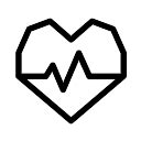 Geometric Hearbeat Heart Vector SVG Icon - SVG Repo