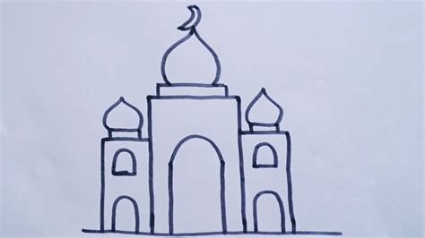 Mosque Drawing For Kids