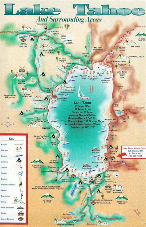 Map Of Lake Tahoe Beaches - Printable Maps Online