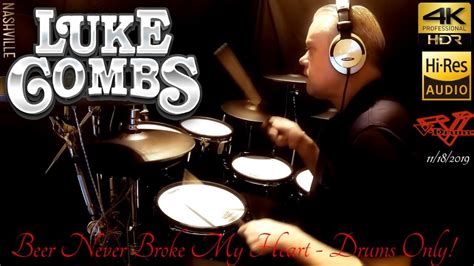 Luke Combs - Beer Never Broke My Heart - Drums Only (4K) Nashville #joey... | My heart is ...