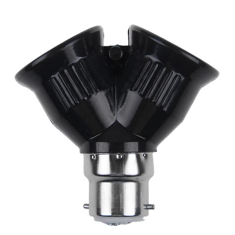 B22 To 2 x E27 Bayonet Light Bulb Lamp Converter Adapter Splitter Durable Socket | eBay