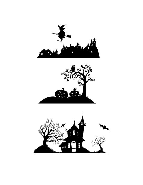 Silhouette Rock Halloween Designs: Printable Pack | Adventure in a Box