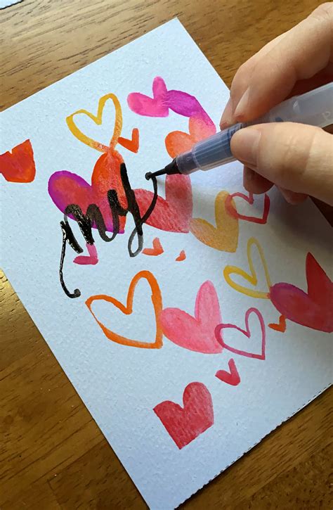 DIY Watercolor Valentine’s Day Cards