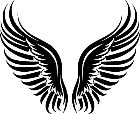 Angel Wings, Black and White Vector illustration 27724046 Vector Art at Vecteezy