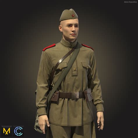 ArtStation - USSR Soldier uniform / Marvelous Designer