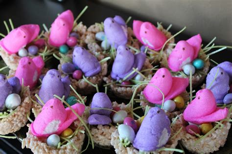 Marshmallow Peeps Crafts: Bird Nest Rice Krispy Treats - Mommysavers