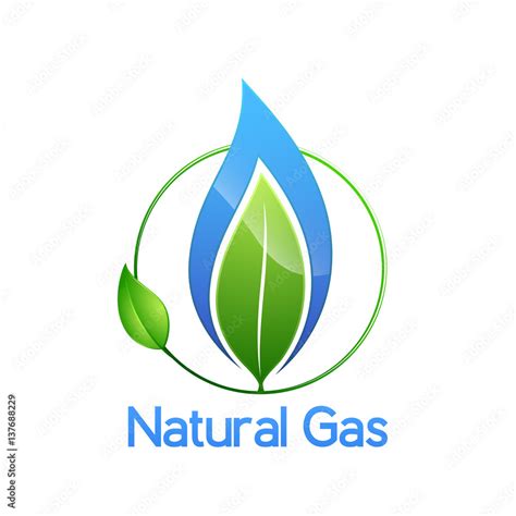 Natural gas logo, isolated on white, vector Stock Vector | Adobe Stock