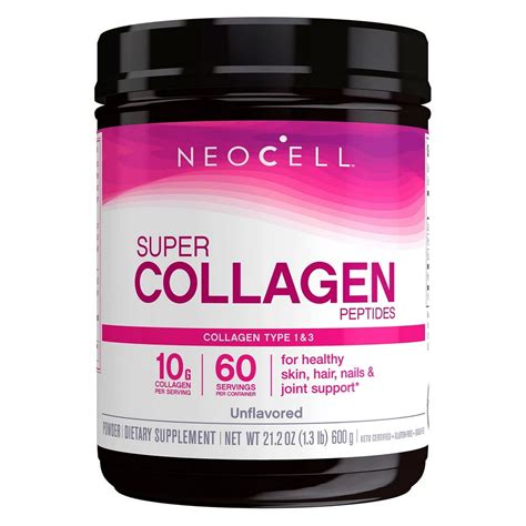 NeoCell Super Collagen Peptides, Unflavored Powder, Collagen Type 1 & 3 - Walmart.com - Walmart.com