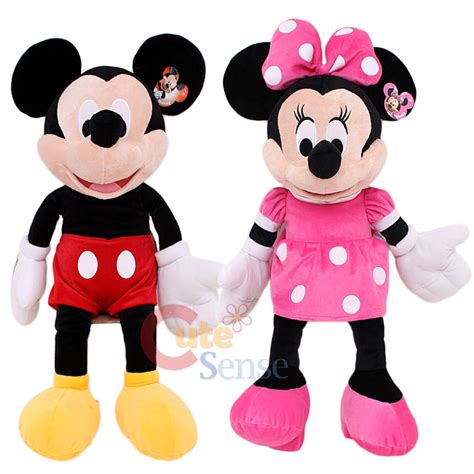 Disney Mickey and Minnie Mouse Plush Doll Jumbo Size 26" Soft Stuffed Toy | eBay