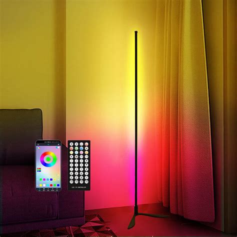 OEM Modern Minimalist Remote Control RGB LED Corner Floor Lamp