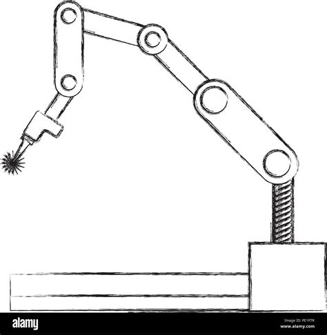 robotic arm mechanical industrial manipulator technology image design Stock Vector Image & Art ...