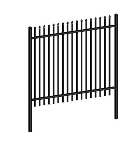 Black Metal Picket Fence Panel Welded Steel Picket Fence for Factory ...