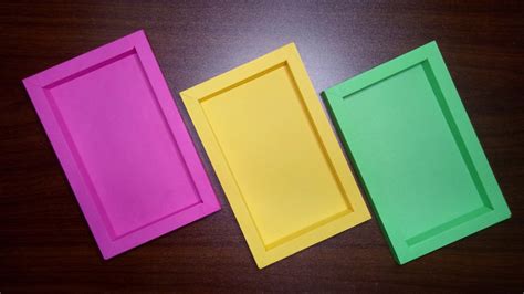 DIY RECTANGULAR FRAME USING AN A4 COLORED PAPER - YouTube