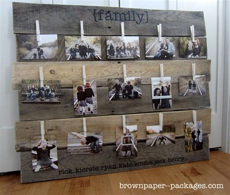 Pallet: brown paper packages: {wood pallet photo display}