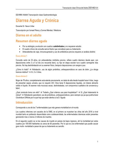 3. Diarrea aguda y crónica | PDF