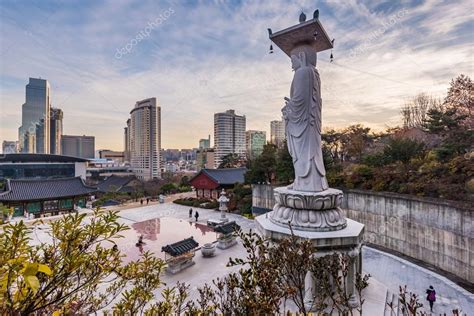 Bongeunsa temple in Seoul City, South Korea Stock Photo by ©nattanai 104839018