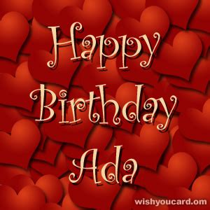 Happy Birthday Ada Free e-Cards