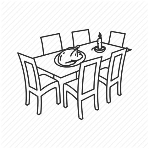 Dinner Table Drawing at GetDrawings | Free download