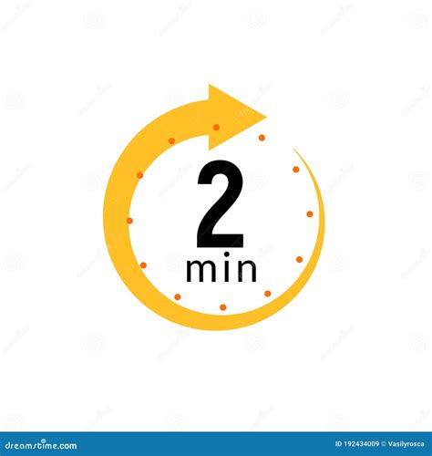 2 Minutes Clock Quick Number Icon. 2min Time Circle Icon Stock Vector - Illustration of alarm ...