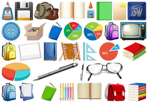 Stationery Set Vector Art, Icons, and Graphics for Free Download