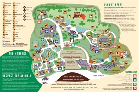 Birmingham Zoo Map - Oct 2015