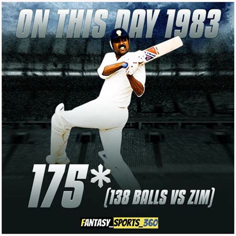 On this day in 1983, Kapil Dev put on a mesmerizing performance against ...