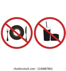 No Eating Signno Food Sign Design Stock Vector (Royalty Free) 1140887801 | Shutterstock