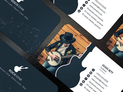 Guitar Musician Business Card by ROCK design 🤘🏻 on Dribbble