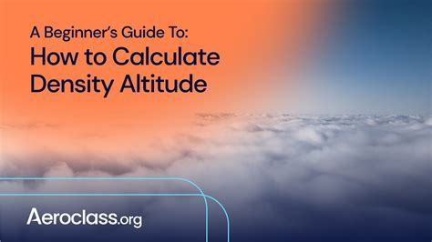 How to Calculate Density Altitude - Aeroclass.org