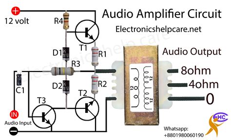 Audio amplifier circuit - Electronics Help Care