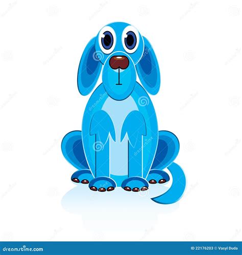 Cartoon Blue Dog stock vector. Illustration of cartoon - 22176203