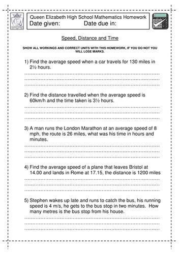 speed distance and time worksheet by jlcaseyuk teaching - french 1 2 grammar cheat sheet la ...