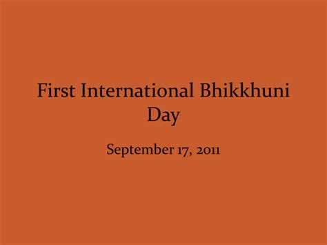 PowerPoint on Bhikkhuni History