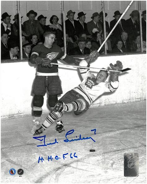 Ted Lindsay Autographed Detroit Red Wings 8x10 Photo #8 with HOF ...