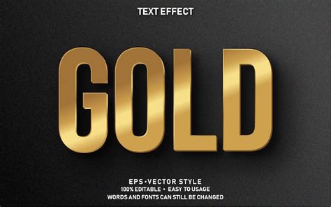 Premium Vector | Editable Text Effect Gold