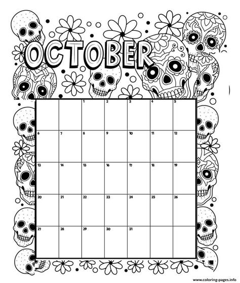 October Coloring Pages October Coloring Calendar Coloring Pages ...