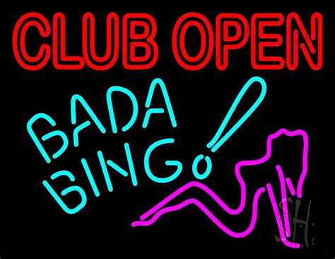 Club Open Bada Bing Neon Sign | Strip Club Neon Signs - Every Thing Neon