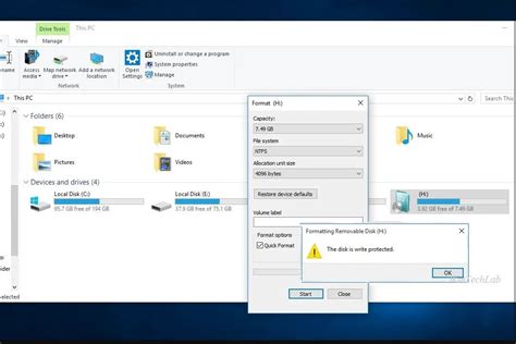 Fix The Disk is Write Protected Error for USB Flash Drive in Windows 10