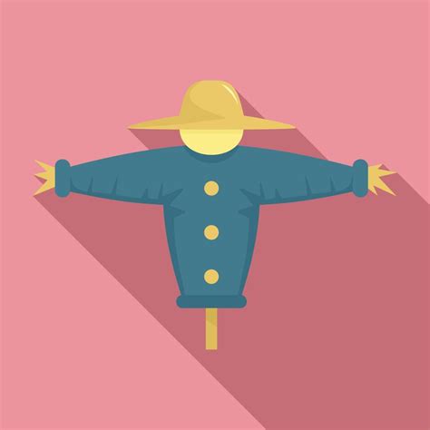 Scarecrow hat icon, flat style 14544470 Vector Art at Vecteezy