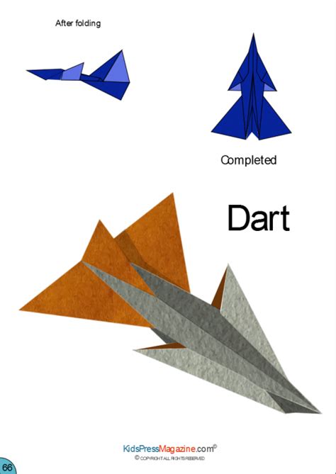 Paper Airplane Instructions – Dart Best Paper Airplane Design, Paper Airplane Steps, Paper ...