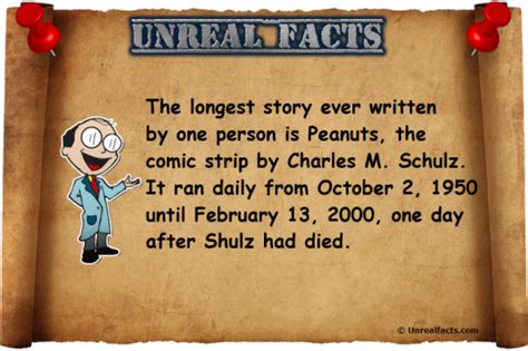 The Longest Story Ever Written By One Person Is Peanuts | Unreal Facts | Facts, Long stories ...