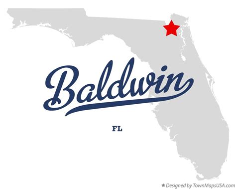 Map of Baldwin, FL, Florida