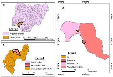 Location of the study areas in Ondo state, Nigeria | Download Scientific Diagram