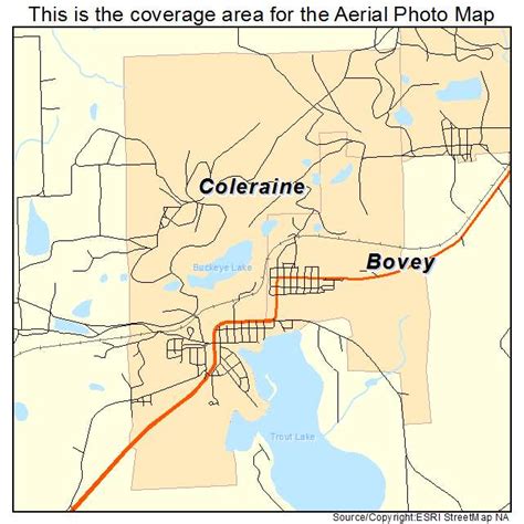 Aerial Photography Map of Coleraine, MN Minnesota