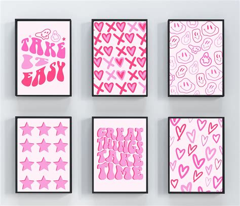 Pink Wall Art Collage Digital Art Prints Downloadable Photo - Etsy